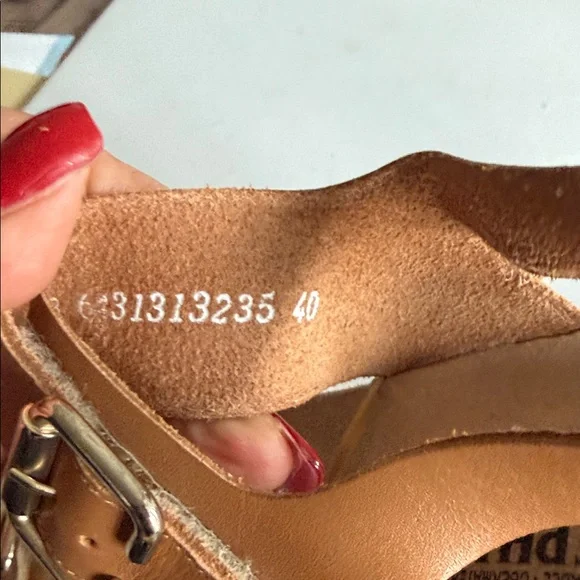 Mephisto Brown Leather Slingback Sandals - Picture 9 of 9